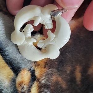 Bone Manatee Pendant